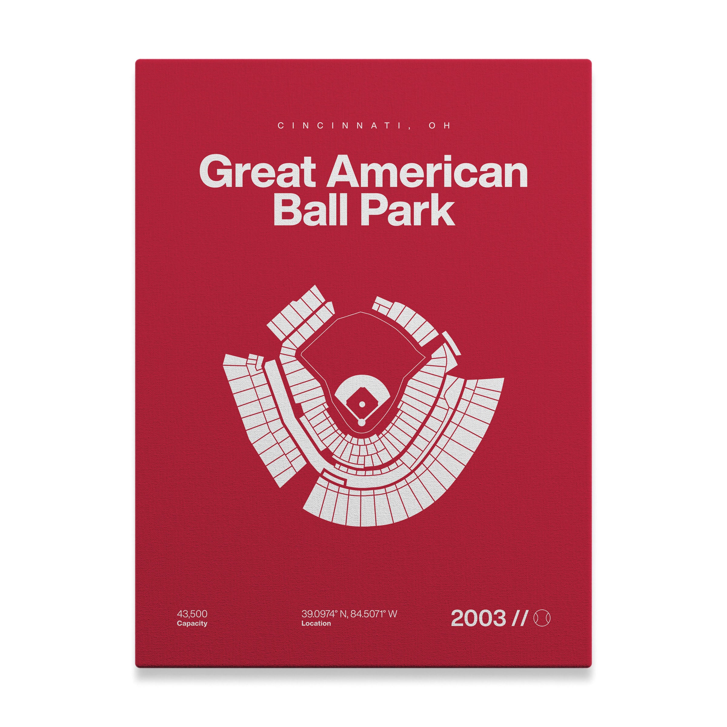 Cincinnati Baseball Stadium Bold