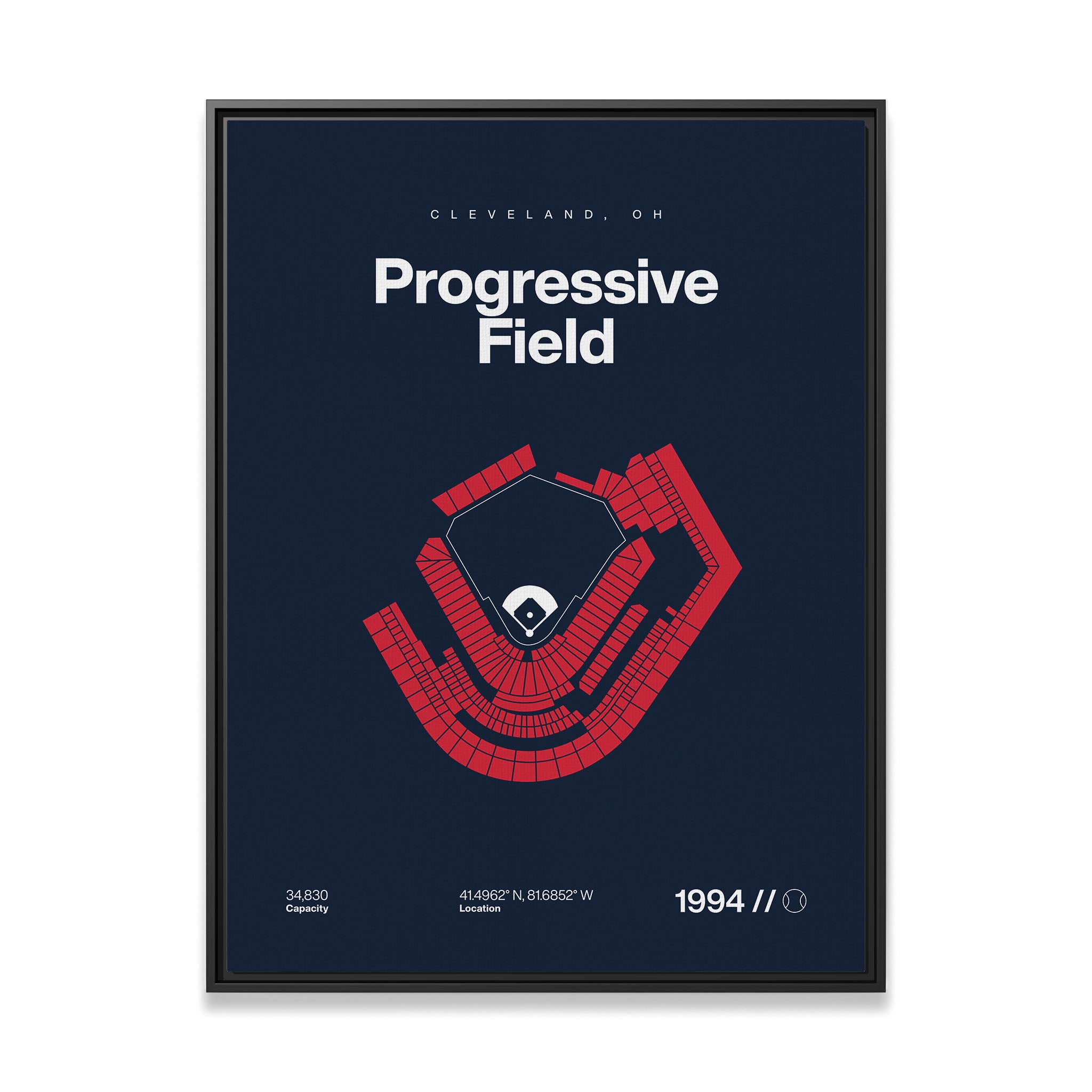 Cleveland Baseball Stadium Bold