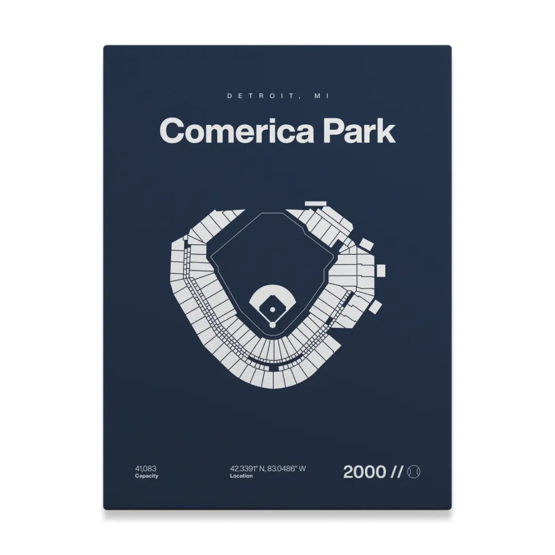 Detroit Baseball Stadium Bold