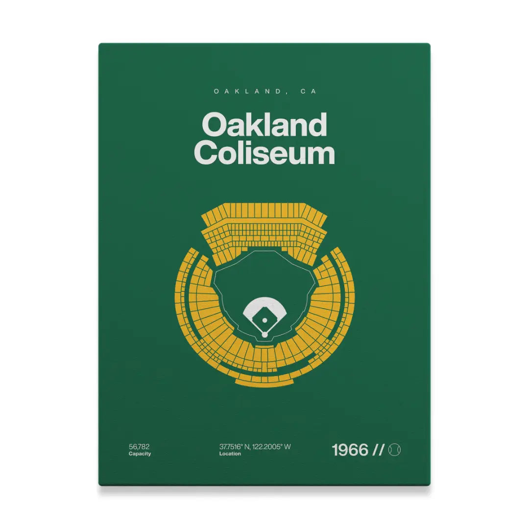 Oakland Retro Baseball Stadium Bold