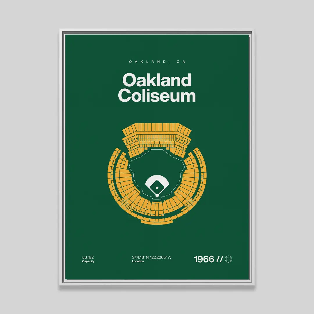 Oakland Retro Baseball Stadium Bold