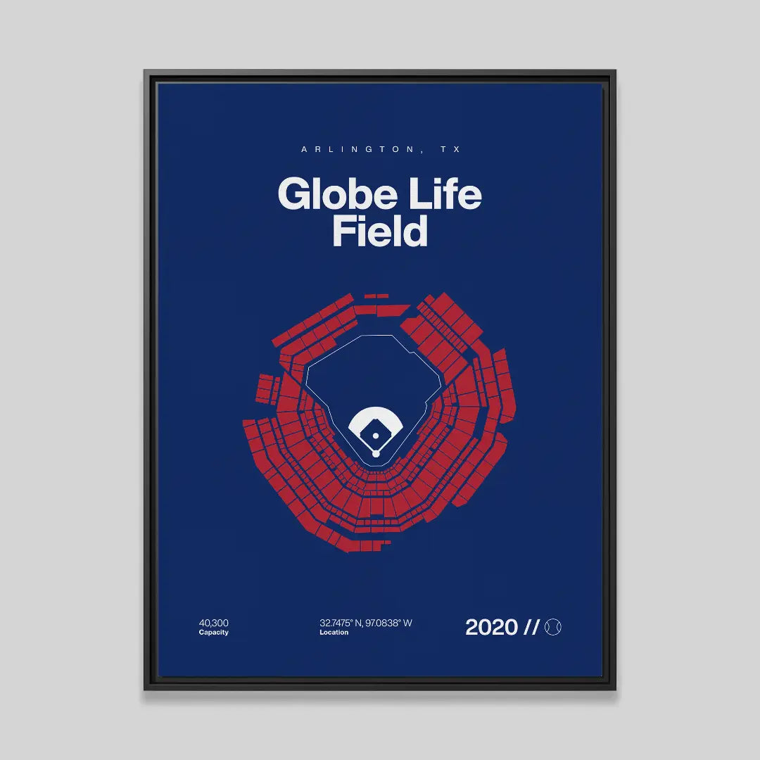 Texas Baseball Stadium Bold